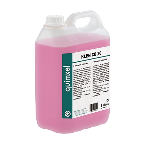 KLEN CB-20 garrafa de 5 litros. Detergente liquido textil.                                                                                                                                                                                                